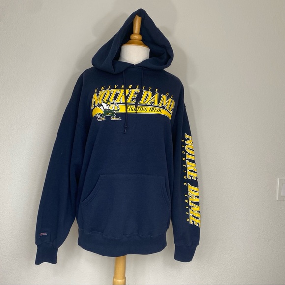 Jansport Navy University of Notre Dame Fighting Irish Fleece Lined Hoodie Size L